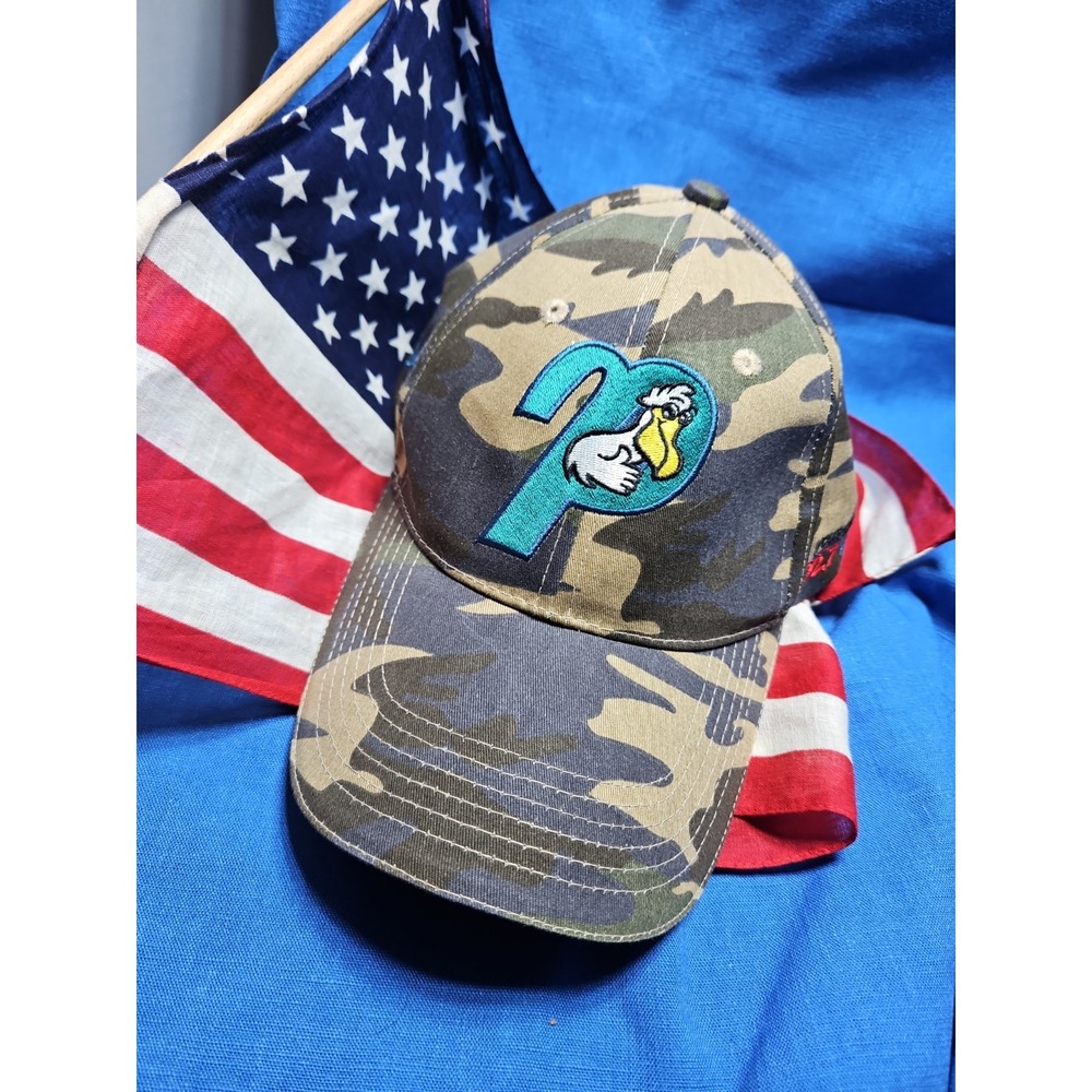 Pensacola Pelicans Minor League Baseball Hat Camo Adjustable Embroidered Vintage